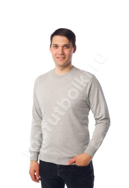 Серый меланж свитшот мужской